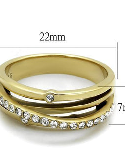 TK2611 - IP Gold(Ion Plating) Stainless Steel Ring with Top Grade