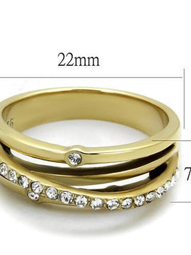 TK2611 - IP Gold(Ion Plating) Stainless Steel Ring with Top Grade