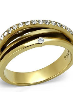 TK2611 - IP Gold(Ion Plating) Stainless Steel Ring with Top Grade